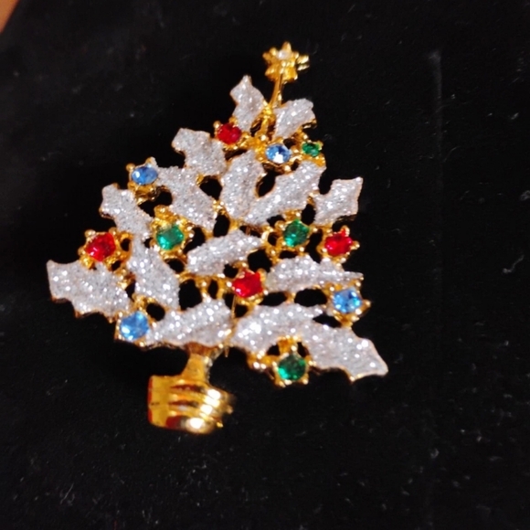 Christmas Tree Brooch Multicolor - Picture 3 of 7